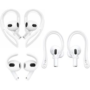 ALXCD Ear Hooks Compatible with AirPods 3 3rd Gen, Anti-Slip Adjustable Soft TPU Earhook, Silicon Ear Tips Hook, Silicon Ear Hook, Compatible with AirPods 3, 3 in 1 Black