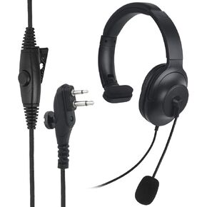 Single Side Noise Cancelling Headset Walkie Talkie Overhead Headphone with Boom Mic PTT VOX Function for Hytera BD502 BD502i BD552i PD502 PD502i PD402i PD482i PD562i TC-508 TC-580 RCA RDR2500