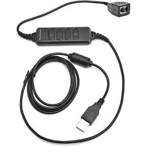 USB to RJ9 Adapter Compatible for Plantrooniccs Jabrao and Sennheisero Wireless DECT Headsets CS520 510 8200 W740 Voyager Legend CS HL10 B235 B335 5200