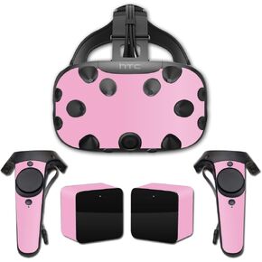 MightySkins Skin Compatible with HTC Vive Full Coverage - Solid Pink | Protective, Durable, and Unique Vinyl Decal wrap Cover | Easy to Apply, Remove, and Change Styles | Made in The USA