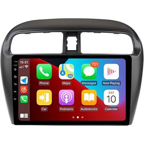 for Android 13 Mitsubishi Mirage Radio 2012-2023 Car Stereo GPS Navigation Unit with Wireless Carplay Android Auto Receiver IPS HD Touchscreen Free Reverse Camera Mic (2GB RAM+32GB ROM)