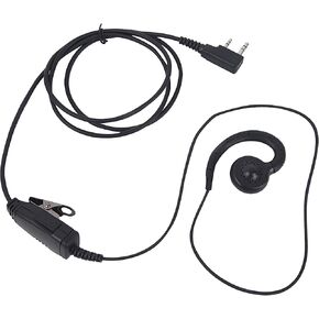 C-Ring Earpiece 2 Pin Swivel Over Ptt Mic C Type Loop Ear Hanger Headset for K Head Kenwood Walkie Talkie Ear Piece Compatible with Retevis RT21 RT22 H-777 Baofeng UV-5R BF-888S Arcshell AR-5