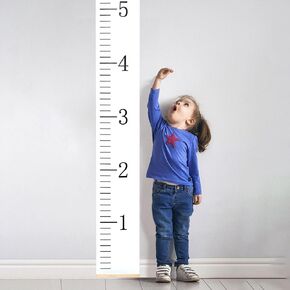 Canvas Removable Height Growth Chart - Growth Chart for Kids,Hanging Height Growth Chart for Kid's Room Decorations (Growth Chart Wood)