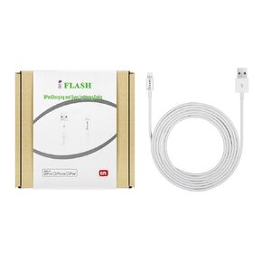 iFlash® Extra Long 6ft Apple Certified MFi 8-Pin Lightning to USB cable (6-Foot) Made for iPhone 5 5s 5c, iPad (4th generation), iPad Air, iPad mini, iPad mini with Retina Display, iPod touch (5th generation), iPod nano (7th generation) (White)
