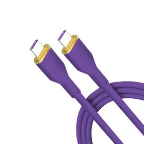 100W Type C Fast Charging Cable, 3.3ft USB C to USB C Charger Cable Compatible with iPhone 15/15 Pro/15 Plus/15 Pro Max,for MacBook Pro Air/2019/18/17/16,for iPad Air 4/5/Mini 6/Pro 12.9/11(purple)