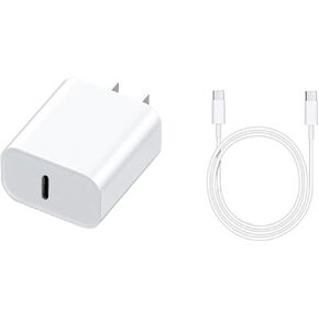 iPhone Charger,OthoKing 20W USB C Charger,Fast Wall Charger Block for iPhone 15/15 Pro/15 Pro Max/iPad/AirPods/Google Pixel/Samsung Galaxy and More (3.3ft USB-C Cable Included)