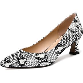 SKYSTERRY Women's Square Toe Casual Office Slip On Patent Spool Low Heel Pumps Shoes 2 Inch