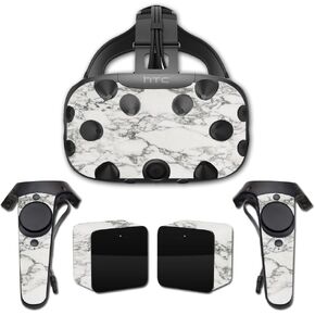 MightySkins Skin Compatible with HTC Vive Full Coverage - White Marble | Protective, Durable, and Unique Vinyl Decal wrap Cover | Easy to Apply, Remove, and Change Styles | Made in The USA