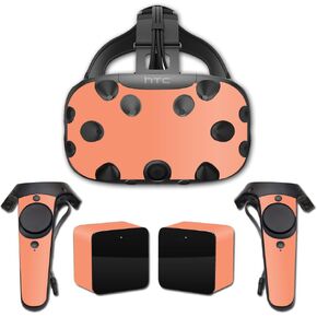 MightySkins Skin Compatible with HTC Vive Full Coverage - Solid Peach | Protective, Durable, and Unique Vinyl Decal wrap Cover | Easy to Apply, Remove, and Change Styles | Made in The USA