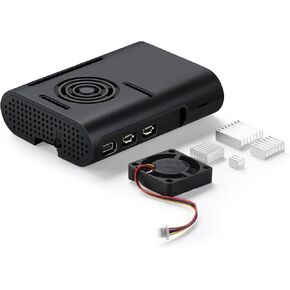 حافظة لـ Raspberry Pi 5، وPi 5 مع مروحة تبريد PWM ومبدد حرارة Raspberry Pi 5 لـ Raspberry Pi 5 (مع مروحة PWM مقاس 30 مم) in Kuwait