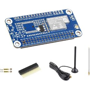 SX1262 868/915M LoRaWAN HAT SX1262 RF Chip LoRa Module Expansion Board for Raspberry Pi 5/4B/3B+/Pi3B/Pi Zero W WH/Zero 2W, with Magnetic CB Antenna, Suitable for Sub-GHz Band Network(Basic Version)