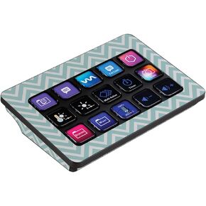 MightySkins Skin Compatible with Elgato Stream Deck MK.2 - Aqua Chevron | Protective, Durable, and Unique Vinyl Decal wrap Cover | Easy to Apply, Remove, and Change Styles | Made in The USA
