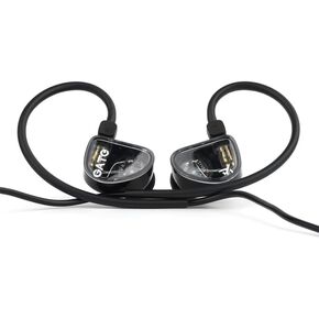 GATE Dynamic Driver in-ear Headphone 3.5mm interchangeable headphone cable Headphone (Black, with mic)