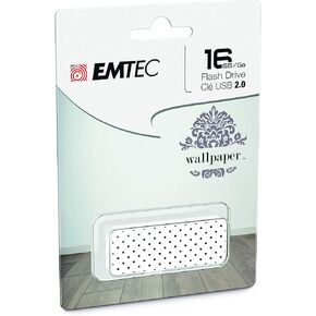 Emtec M700 Wallpaper Flash Drive, 16GB, Black Dot - ECMMD16GM710WP11