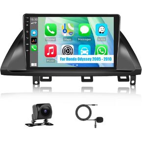 Camecho Android 13 Car Stereo for Honda Odyssey 2005-2010 Radio with Wireless Carplay Android Auto, 10.1" Touchscreen Car Radio with Bluetooth GPS, HiFi, FM/RDS, WiFi, Backup Camera, MIC(1+32G)