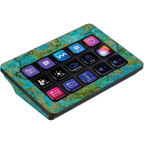 MightySkins Skin Compatible with Elgato Stream Deck MK.2 - Teal Marble | Protective, Durable, and Unique Vinyl Decal wrap Cover | Easy to Apply, Remove, and Change Styles | Made in The USA