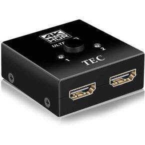 TEC THDSW2W-4K60 HDMI Switch 4K@60 هرتز HDMI Splitter ثنائي الاتجاه HDMI Switch 2 مدخل 1 مخرج مقسم يدعم 4K 3D متوافق مع Nintendo Switch Blu-Ray Player TV Stick Xbox PS4 HDTV Monitor in Kuwait
