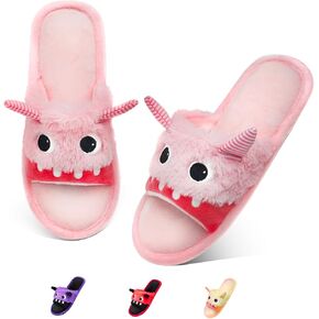 Halloween Cute Slippers for Women, Monster Slippers, House Slippers for Woman, Open Toe Slippers for Women, Memory Foam Slippers for Women, Gifts Slippers for Christmas
