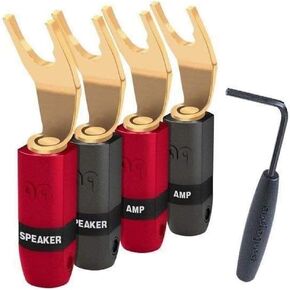 AudioQuest SureGrip 300 Multi-Size Spade - (Set of 4) Gold