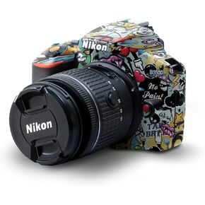 Carbon Fiber Skin Compatible with Nikon D3500 Camera - Camo Hexadots - Premium 3M Vinyl Protective Wrap Decal Cover - Easy to Apply | Crafted in The USA by MightySkins