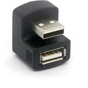 Angled USB Adapter 180 Degree Male to Female USB 2.0 Adaptor USB2.0 Type A Converter Connector for Tight Fit