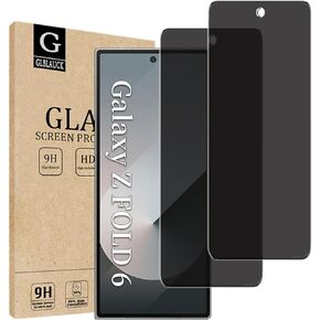 [2 Pack] for Samsung Galaxy Z Fold 6 5G Privacy Screen Protector, Anti-Spy 9H Hardness Case Friendly Tempered Glass Screen Protectors for Samsung Galaxy Z Fold 6 5G 2024