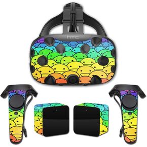 MightySkins Skin Compatible with HTC Vive Full Coverage - Happy Faces | Protective, Durable, and Unique Vinyl Decal wrap Cover | Easy to Apply, Remove, and Change Styles | Made in The USA