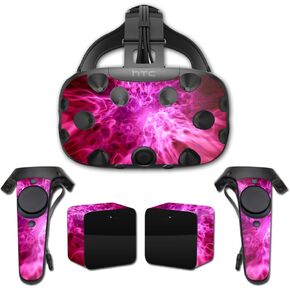 MightySkins Skin Compatible with HTC Vive Full Coverage - Red Mystic Flames | Protective, Durable, and Unique Vinyl Decal wrap Cover | Easy to Apply, Remove, and Change Styles | Made in The USA