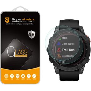 Supershieldz (2 Pack) Designed for Garmin Fenix 7/ Fenix 7 Solar/Fenix 7 Sapphire Solar (47mm) Tempered Glass Screen Protector, Anti Scratch, Bubble Free