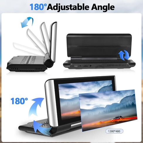 Newest Wireless Carplay Portable Car Stereo, 6.86-Inch Foldable Touchscreen with Android Auto, Mirror Link, Car Radio Receiver with FM Transmitter/Bluetooth Hansfree, AUX, Voice Control+Backup Camera in Saudi Arabia
