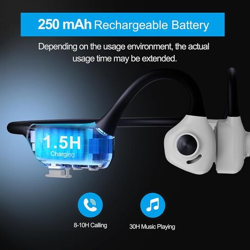 سماعات أذن مفتوحة من Smof مع ميكروفون، مع دونجل USB، سماعة بلوتوث 5.1 خفيفة الوزن مع ميكروفون لإلغاء الضوضاء وزر كتم الصوت للأعمال المكتبية/الألعاب in Kuwait