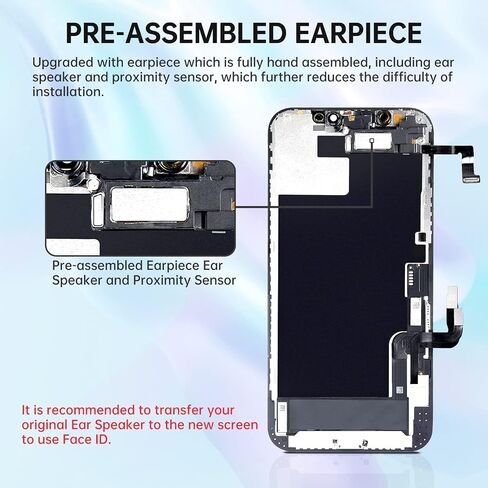 [OLED] استبدال شاشة iPhone 12 مقاس 6.1 بوصة لهاتف iPhone 12 Pro OLED تعمل باللمس محول رقمي مجموعة كاملة مع طقم إصلاح سماعة الأذن أدوات إصلاح الزجاج حصيرة المسمار المغناطيسي A2172 A2402 A2403 A2404 in Saudi Arabia