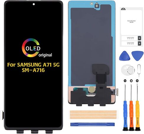 for Samsung Galaxy A71 5G Screen Replacement(Original) SM-A716F/A716F/DS/A716F/DSN/A7160/A716B/DS/A716U LCD Display Touch Screen Digitizer Full Assembly Repair Kits,with Tools in Saudi Arabia