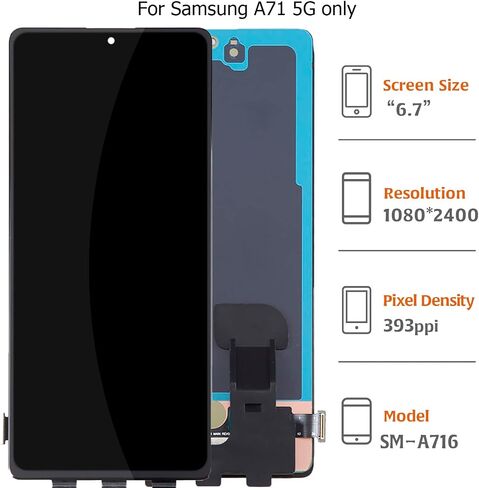 for Samsung Galaxy A71 5G Screen Replacement(Original) SM-A716F/A716F/DS/A716F/DSN/A7160/A716B/DS/A716U LCD Display Touch Screen Digitizer Full Assembly Repair Kits,with Tools in Saudi Arabia