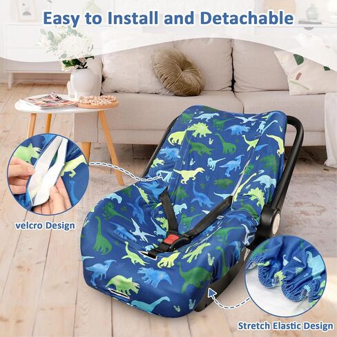 TANOFAR Baby Car Seat Cover Liner, Infant Carseat Cover Liner and Protection for Boys Girls, Universal Fit Car Seat Protective Cover, Soft Comfortable, Machine Washable, Purple Flowers in Saudi Arabia