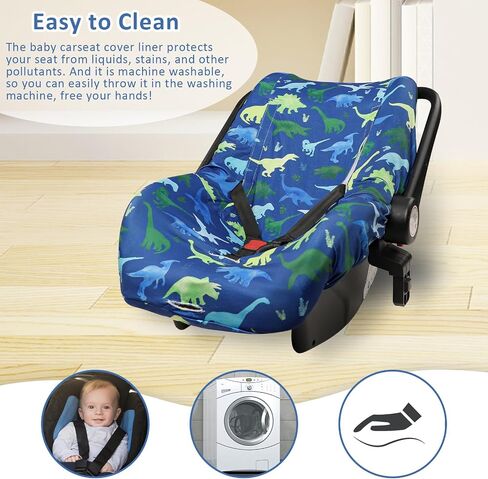 TANOFAR Baby Car Seat Cover Liner, Infant Carseat Cover Liner and Protection for Boys Girls, Universal Fit Car Seat Protective Cover, Soft Comfortable, Machine Washable, Purple Flowers in Saudi Arabia