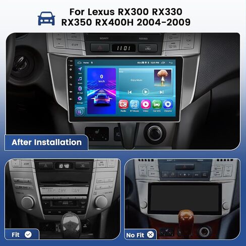 [2G+64G] لسيارة Lexus RX300 RX330 RX350 RX400H 2003-2009، Android Car Stereo Wireless CarPlay Android Auto، راديو ملاحة GPS بشاشة لمس 9 بوصات مع كاميرا احتياطية WiFi BT FM RDS in Saudi Arabia