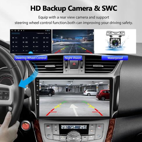 [1G+32G] Android 13 Car Stereo for Nissan Sentra 2013-2017 with GPS Navigation Head Unit Bluetooth Car Radio 10.1 Inch HD Touchscreen Mirror Link WiFi FM/RDS Radio USB SWC+Backup Camera Mic in Saudi Arabia