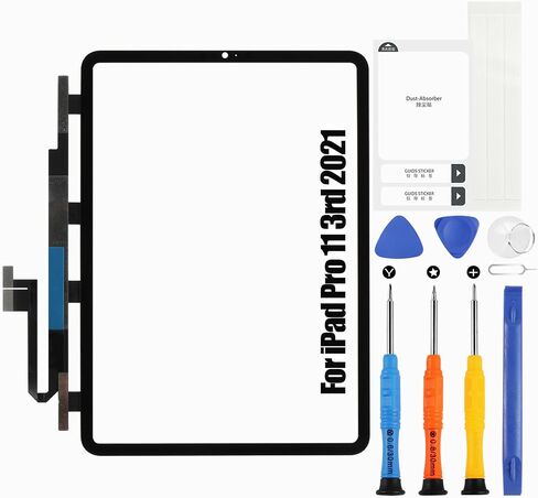for iPad Pro 11 2021 Touch Screen Replacement for iPad Pro 11 3rd Digitizer A2301 A2459 A2460 Touchscreen Sensor Panel Glass with Repair Kits(Black,Not LCD Display) in Saudi Arabia