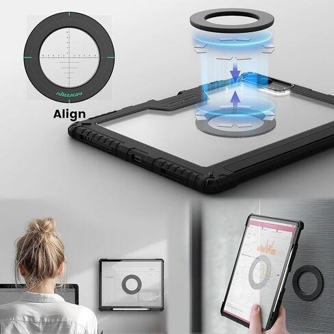 Nillkin لجهاز iPad Air 13 بوصة لوحة المفاتيح (M2، 2024)، حافظة مغناطيسية iPad Pro 12.9، لوحة مفاتيح وحامل قابلين للفصل، مع حامل جداري مغناطيسي، صورة/منظر طبيعي ipad air الجديد 13 بوصة مع إضاءة خلفية للوحة التتبع in Kuwait