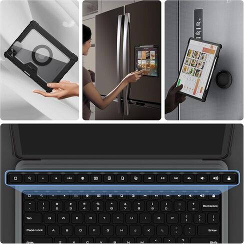 Nillkin لجهاز iPad Air 13 بوصة لوحة المفاتيح (M2، 2024)، حافظة مغناطيسية iPad Pro 12.9، لوحة مفاتيح وحامل قابلين للفصل، مع حامل جداري مغناطيسي، صورة/منظر طبيعي ipad air الجديد 13 بوصة مع إضاءة خلفية للوحة التتبع in Kuwait