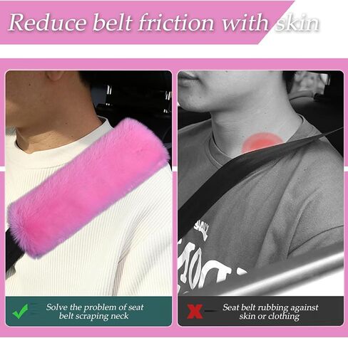 JXJKMMN 4-Pack Soft Plush Seatbelt Covers for Kids,Carseat Shoulder Padding Car Stroller Strap Cover Driving Protection Strap Cover Seat Belt Cushions Pads for Boys Girls (Black) in Saudi Arabia
