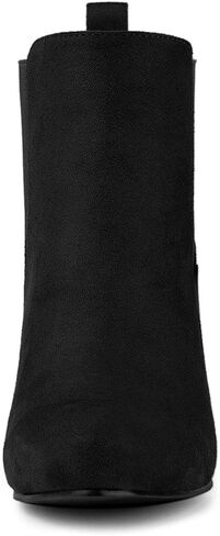 Allegra K Women's Round Toe Chunky High Heels Ankle Chelsea Boots in Saudi Arabia