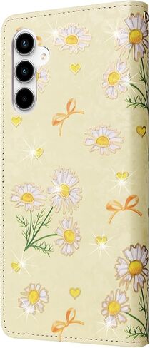 UEEBAI Wallet Case for Samsung Galaxy A55 5G, PU Leather Phone Case Kickstand RFID Blocking Flip Case Card Slots Wrist Strap Relief Engraved Pattern Magnetic Closure Folio Case - Blue Butterfly in Saudi Arabia