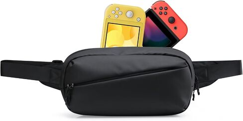 حقيبة Unipack المدمجة EDC Sling، حقيبة صغيرة مقاومة للماء محمولة لجهاز Nintendo Switch/Lite/OLED، حقيبة كتف خفيفة الوزن على الصدر، حقيبة منظم لتخزين حقائب التبديل مع طبقة حماية للشاشة in Saudi Arabia