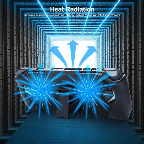 حافظة JDDWIN كاملة متوافقة مع ASUS Rog Ally 2023، نسخة محدثة من الجلد الواقي مع غطاء أمامي قابل للفصل ومسند لجهاز Rog Ally، مقاوم للصدمات/غير قابل للانزلاق/مضاد للتصادم (أسود) in Saudi Arabia