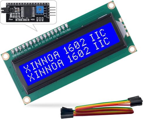 1602 LCD Display Module with IIC I2C Serial Interface Adapter LCM Black Backlight Screen Red Font AIP31066 Controller 16X2 LCD for Arduino, Raspberry pi, Tinkerboard, Nano pi, Banana pi, stm32, DIY in Saudi Arabia