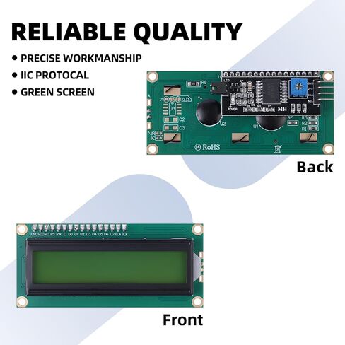 1602 وحدة عرض LCD مع محول واجهة تسلسلية IIC I2C LCM شاشة خلفية زرقاء AIP31066 وحدة تحكم 16X2 LCD لاردوينو، راسبيري بي، تينكر بورد، نانو بي، بانانا بي، stm32، مشروع DIY in Saudi Arabia