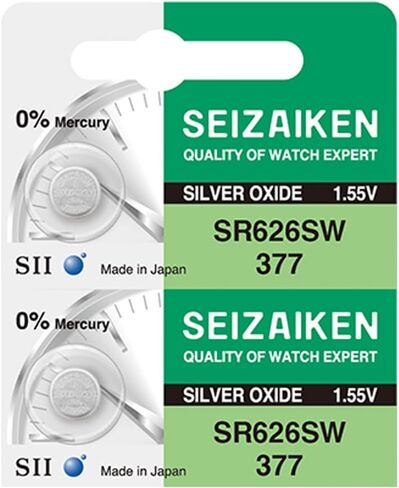 317 SR516SW 1.55V 0% Hg Silver Oxide Watch Battery (2 Batteries) Made in Japan by Seiko in Saudi Arabia