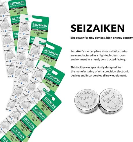 317 SR516SW 1.55V 0% Hg Silver Oxide Watch Battery (2 Batteries) Made in Japan by Seiko in Saudi Arabia